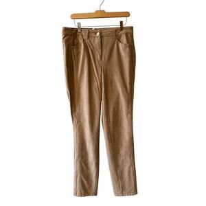 Basler Faux Suede Pants Camel Tan S